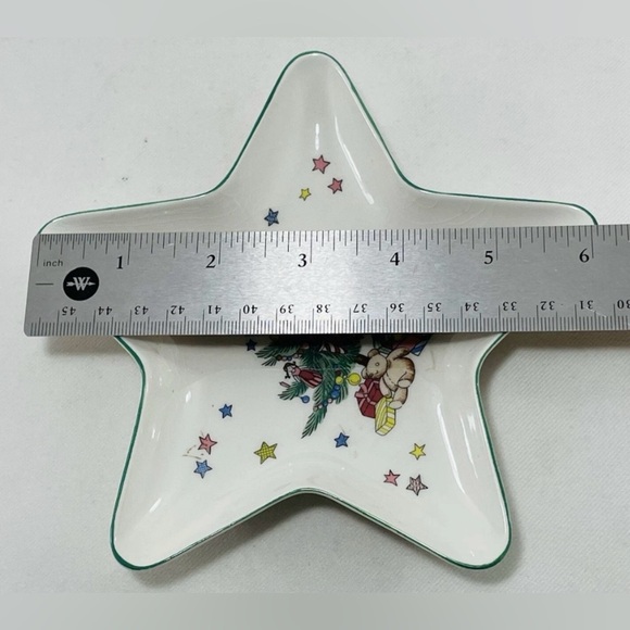 Nikko Christmas Vintage Tree Star Trinket Candy Dish Plate Present Holiday Japan - Picture 7 of 10